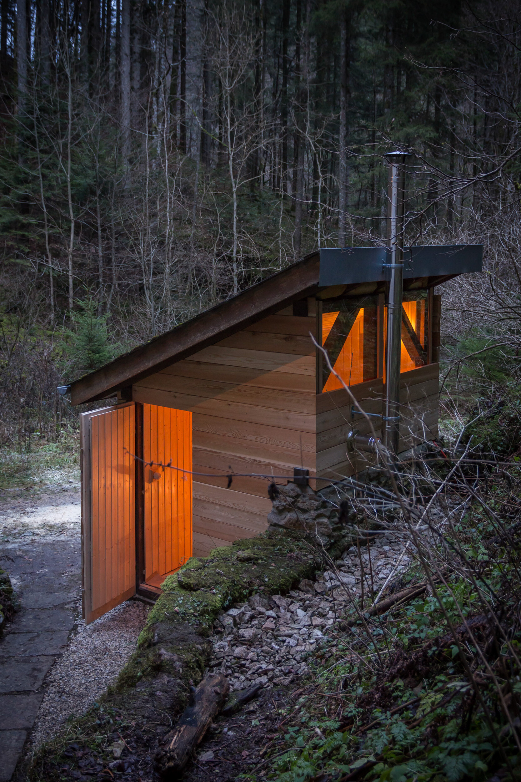 Sauna am Waldrand