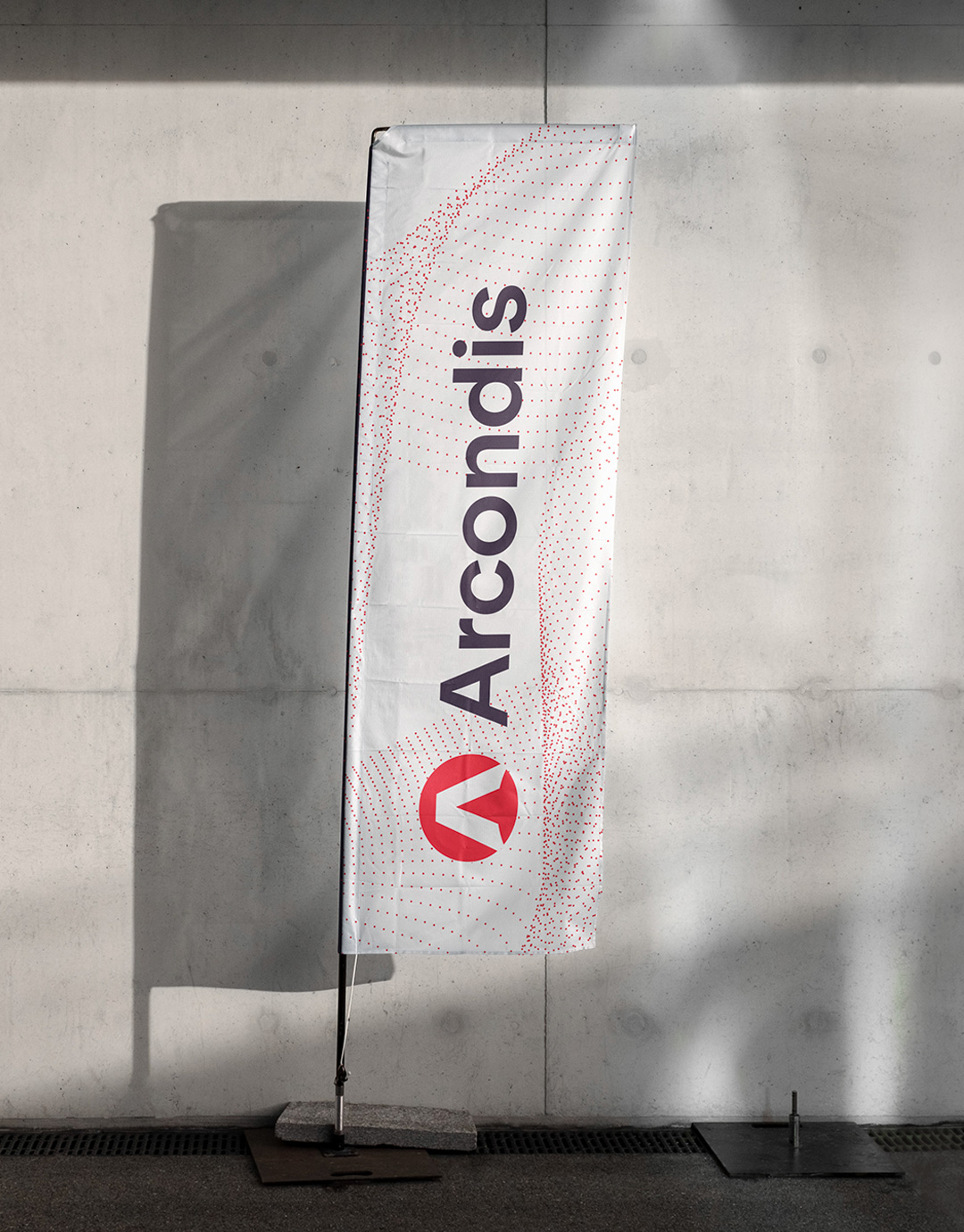 Knatterfahne mit Logo Arcondis