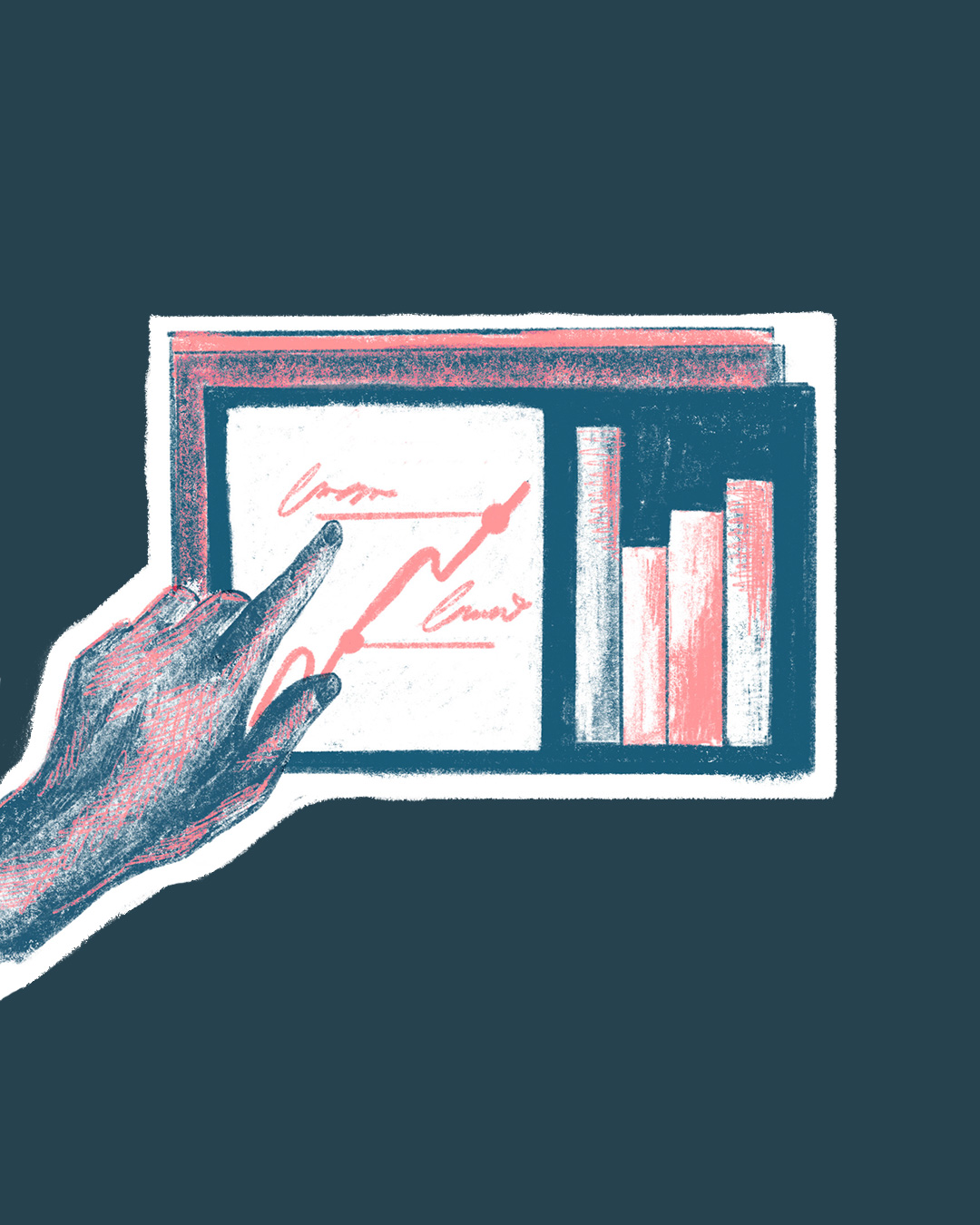 Illustration Study Nurse für Community-Beitrag Brustzentrum