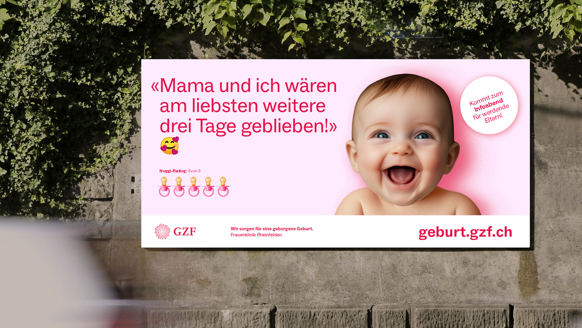 Plakat Kampagne Geboren im Fricktal