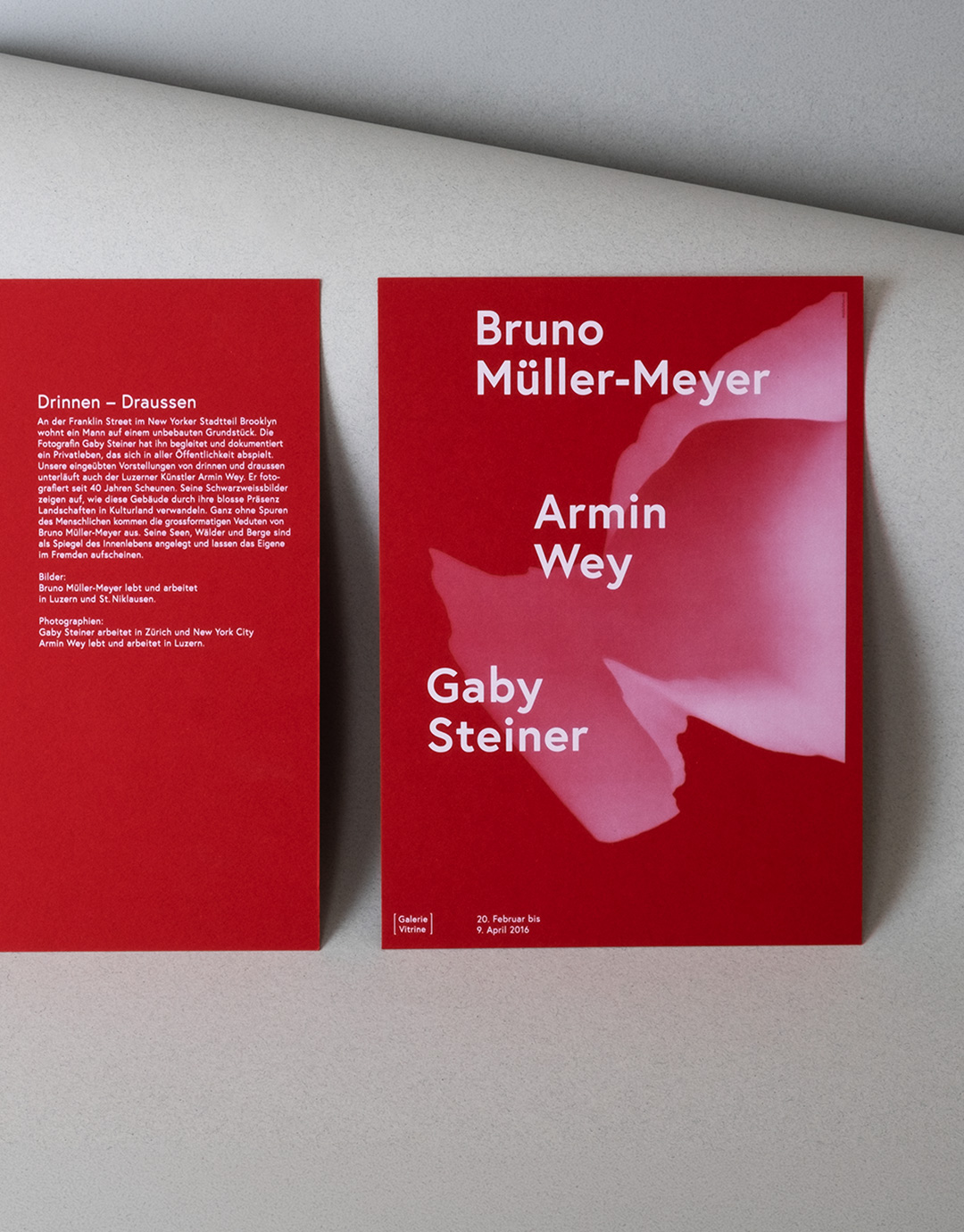 Ausstellungsflyer Galerie Vitrine